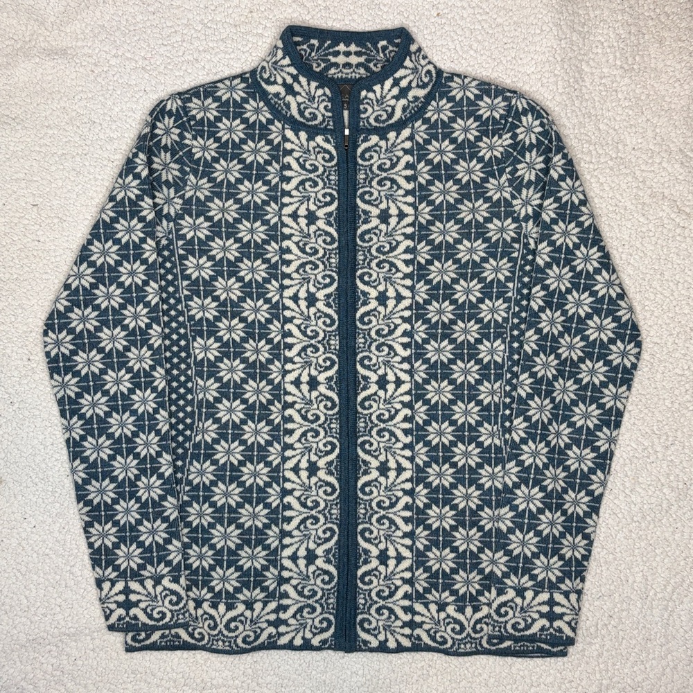 Classic Alpaca Norwegian Alpaca Cardigan: Size Small